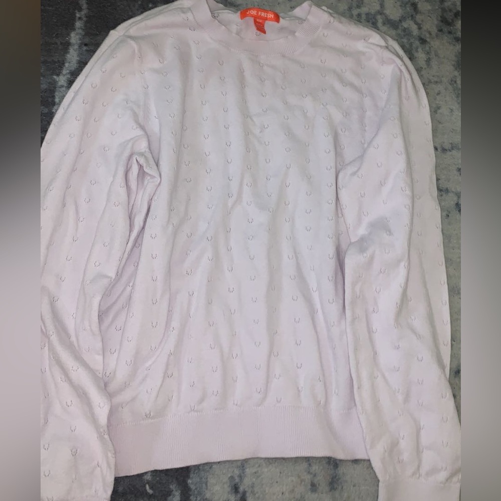 EYELET KNIT SWEATER JOE FRESH